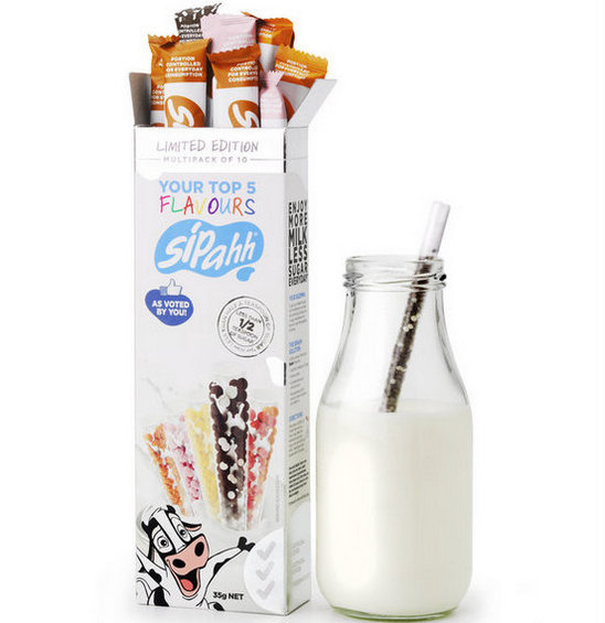 Sipahh Natural Milk Flavouring Straws Limited Edition 10 pack 2 Cafe